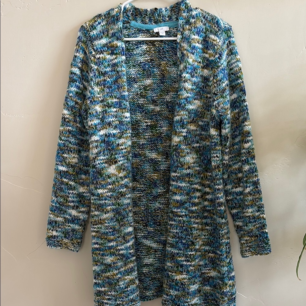 JJill Blues and Greens Women's Sweater - NWOT